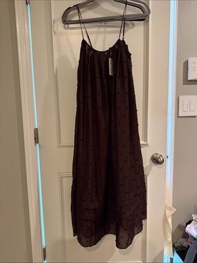 J. Crew Brown Textured Sleeveless Coverup/Dress.  NWT. Size XS